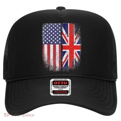 British American Flag Union Jack England Usa Hat