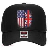 British American Flag Union Jack England Usa Hat thumb 0