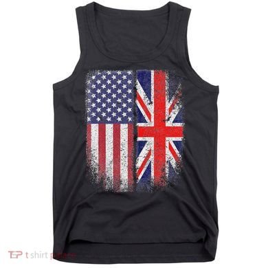 British American Flag Union Jack England Usa Tank Top