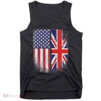 British American Flag Union Jack England Usa Tank Top thumb 0
