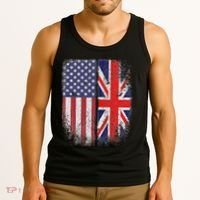 British American Flag Union Jack England Usa Tank Top thumb 3