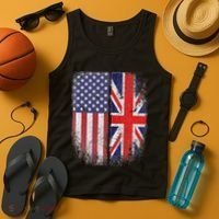 British American Flag Union Jack England Usa Tank Top thumb 4