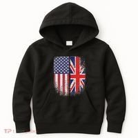 British American Flag Union Jack England Usa Kids Hoodie thumb 0