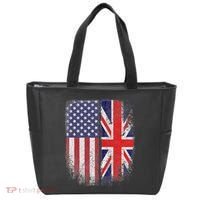 British American Flag Union Jack England Usa Tote Bag thumb 0