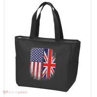 British American Flag Union Jack England Usa Tote Bag thumb 3
