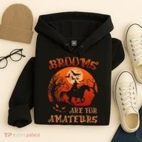 Brooms Are For Amateurs Halloween Hoodie thumb 4