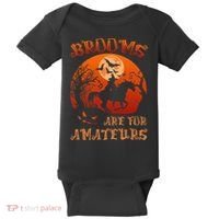 Brooms Are For Amateurs Halloween Baby Bodysuit thumb 0