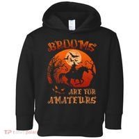 Brooms Are For Amateurs Halloween Toddler Hoodie thumb 0