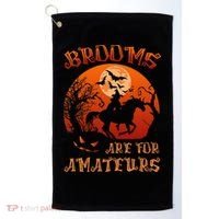 Brooms Are For Amateurs Halloween Golf Towel thumb 0