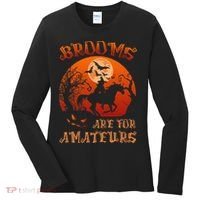 Brooms Are For Amateurs Halloween Women's Long Sleeve Shirt thumb 0