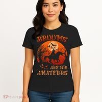 Brooms Are For Amateurs Halloween Women's T-Shirt thumb 4