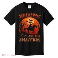 Brooms Are For Amateurs Halloween Kids T-Shirt thumb 0