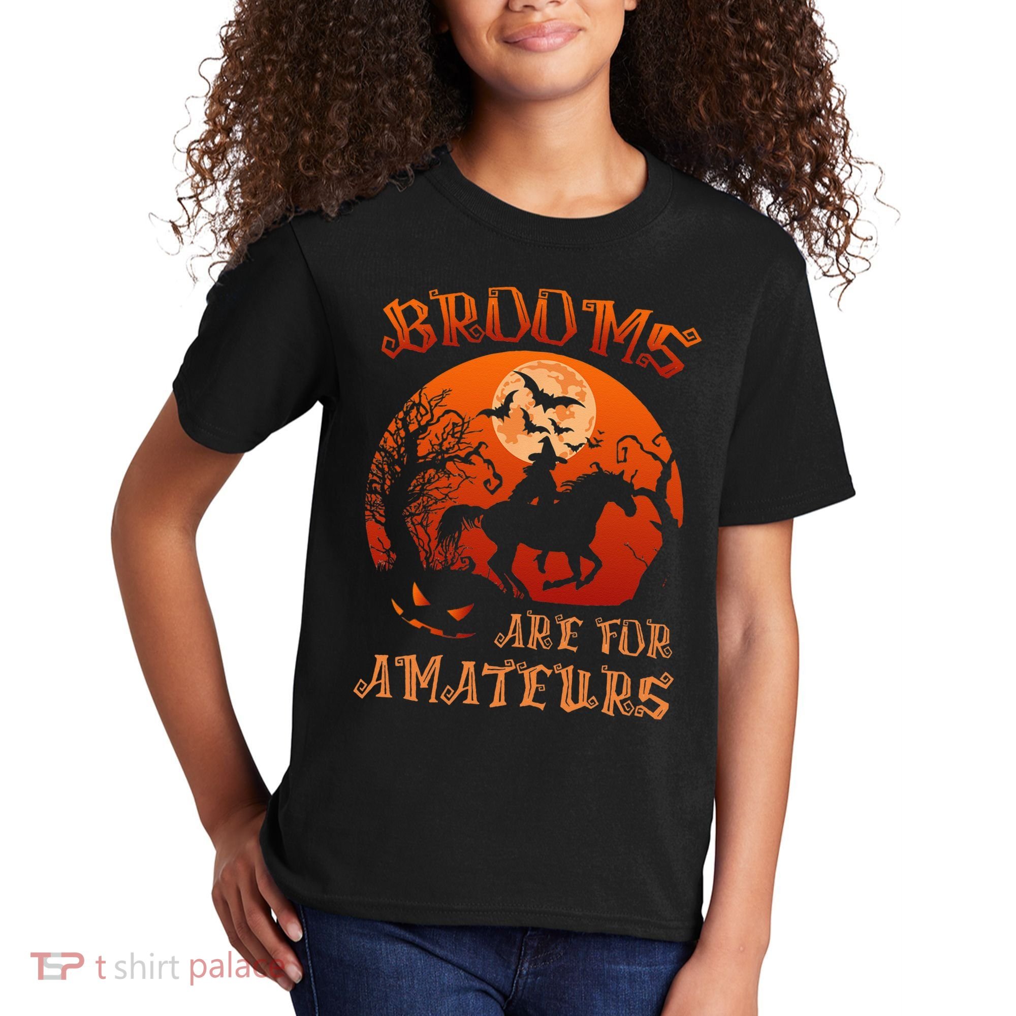 Brooms Are For Amateurs Halloween Kids T-Shirt