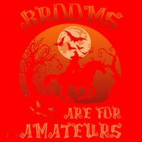 Brooms Are For Amateurs Halloween Santa Hat thumb 1