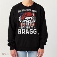 Born At Ft Benning Raised Fort Bragg Airborne, Veterans Day Women's Sweatshirt thumb 0