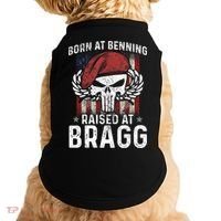Born At Ft Benning Raised Fort Bragg Airborne, Veterans Day Doggie Tank thumb 0