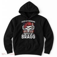 Born At Ft Benning Raised Fort Bragg Airborne, Veterans Day Hoodie thumb 0