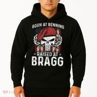 Born At Ft Benning Raised Fort Bragg Airborne, Veterans Day Hoodie thumb 2