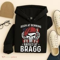 Born At Ft Benning Raised Fort Bragg Airborne, Veterans Day Hoodie thumb 4