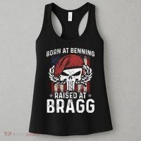 Born At Ft Benning Raised Fort Bragg Airborne, Veterans Day Women's Tank Top thumb 3