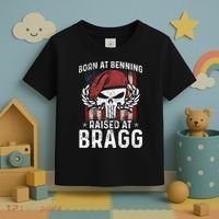 Born At Ft Benning Raised Fort Bragg Airborne, Veterans Day Toddler T-Shirt thumb 3