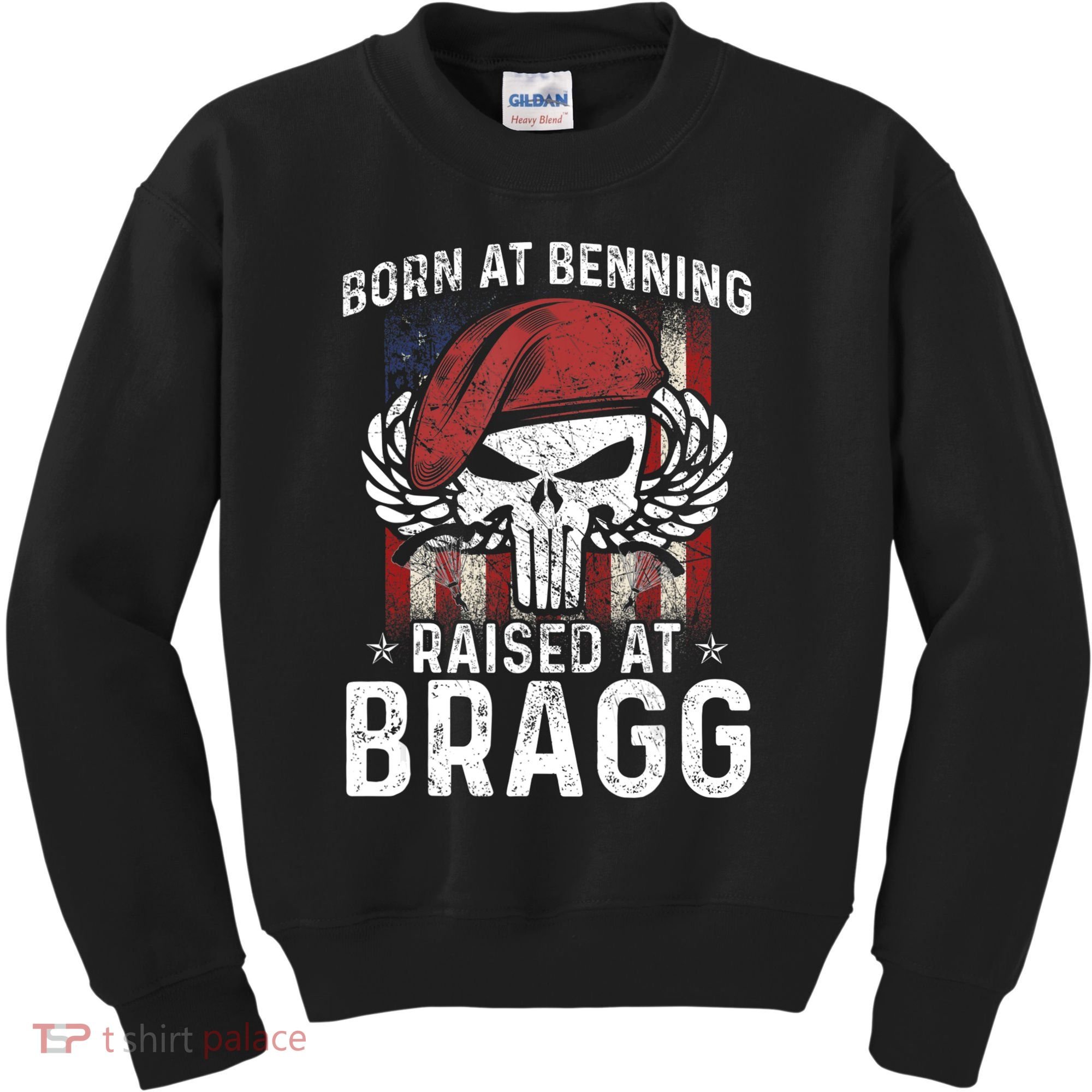 Born At Ft Benning Raised Fort Bragg Airborne, Veterans Day Kids Sweatshirt