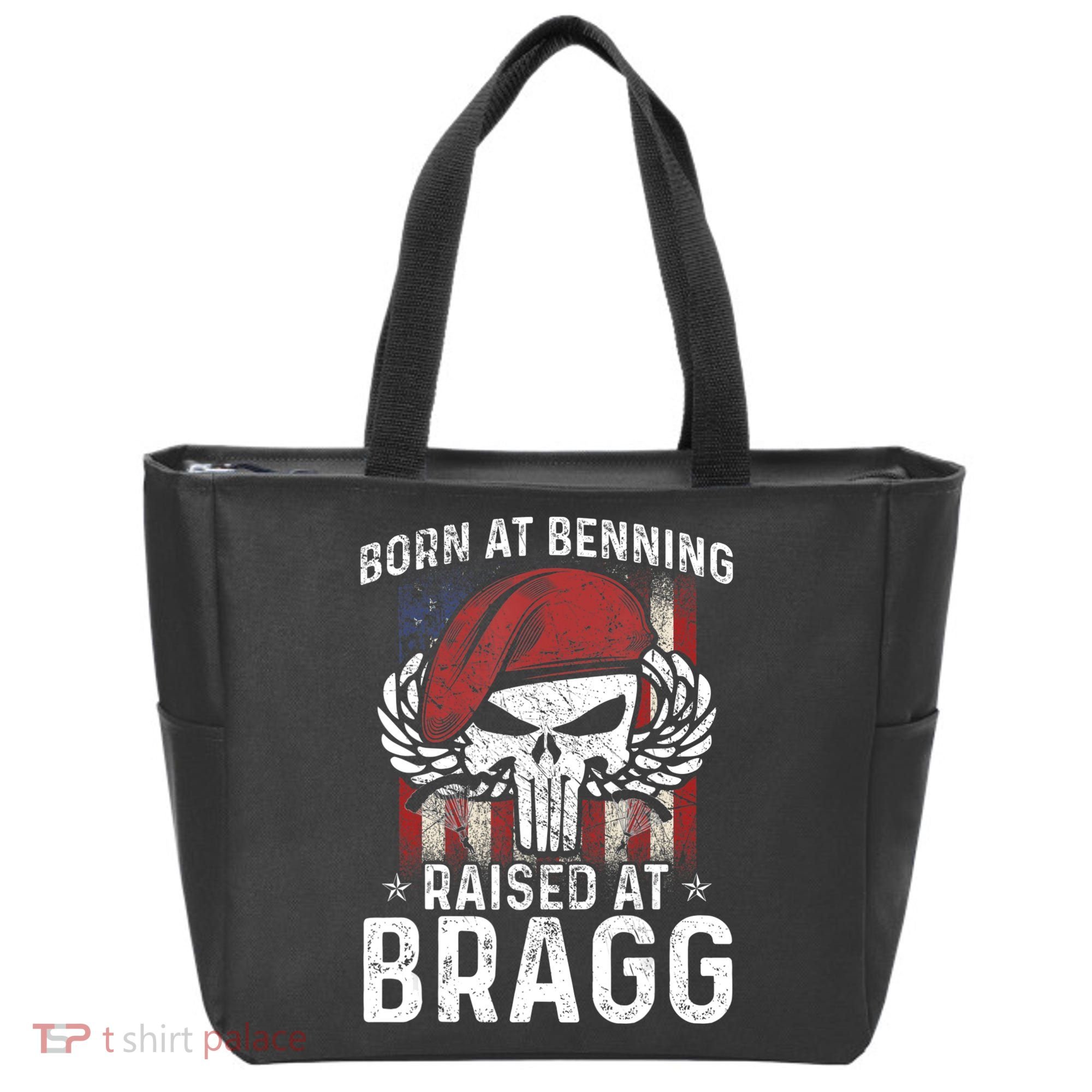 Born At Ft Benning Raised Fort Bragg Airborne, Veterans Day Tote Bag