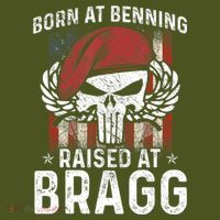 Born At Ft Benning Raised Fort Bragg Airborne, Veterans Day Mousepad thumb 1