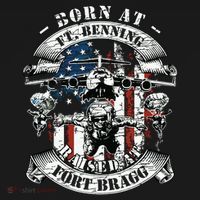 Born At Fort Benning Raised At Fort Bragg 82nd Airborne Ornament thumb 1