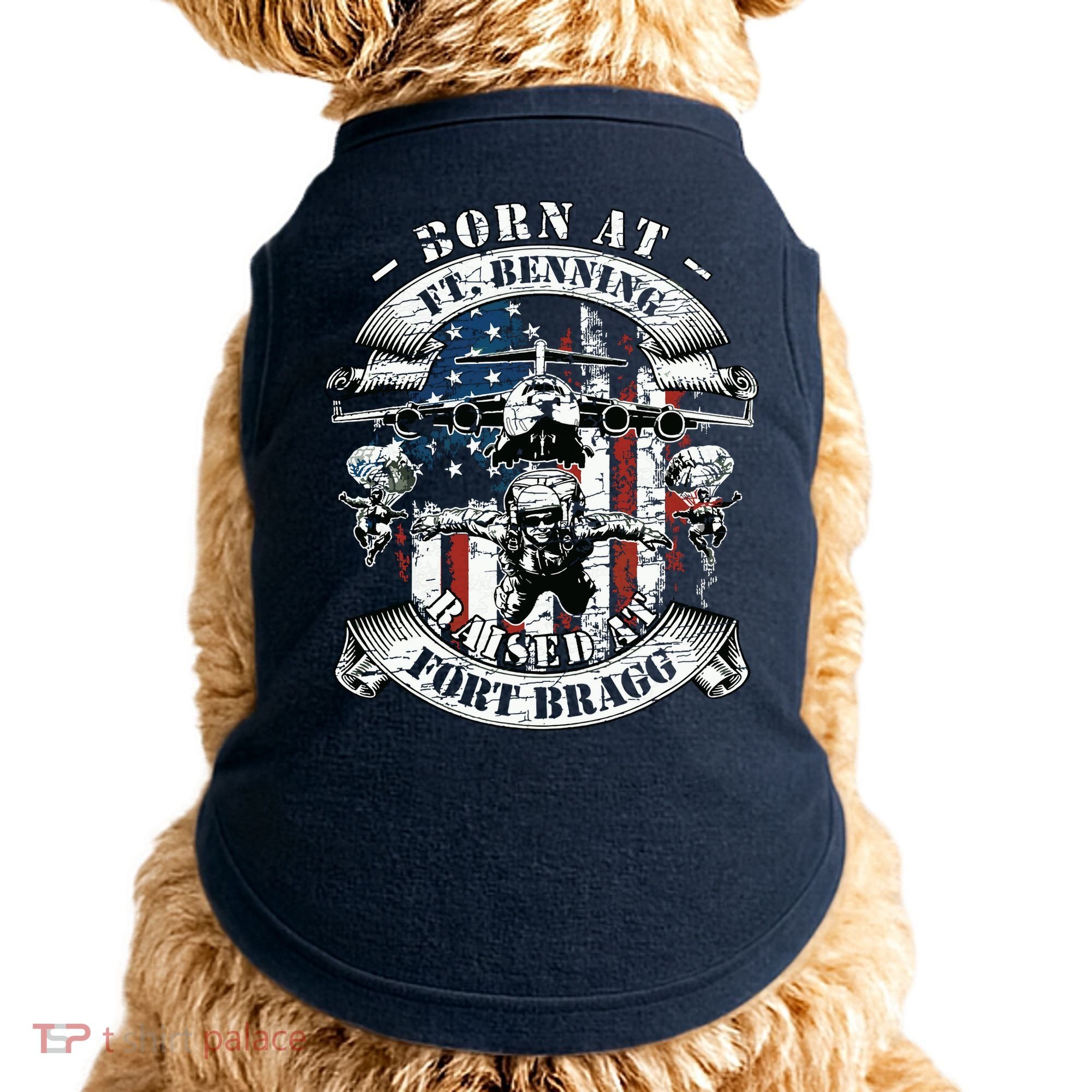 Born At Fort Benning Raised At Fort Bragg 82nd Airborne Doggie Tank