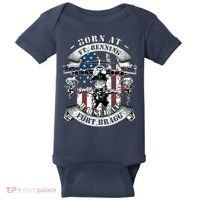 Born At Fort Benning Raised At Fort Bragg 82nd Airborne Baby Bodysuit thumb 0