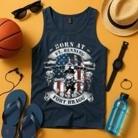 Born At Fort Benning Raised At Fort Bragg 82nd Airborne Tank Top thumb 4