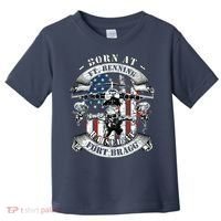 Born At Fort Benning Raised At Fort Bragg 82nd Airborne Toddler T-Shirt thumb 0
