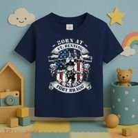 Born At Fort Benning Raised At Fort Bragg 82nd Airborne Toddler T-Shirt thumb 3