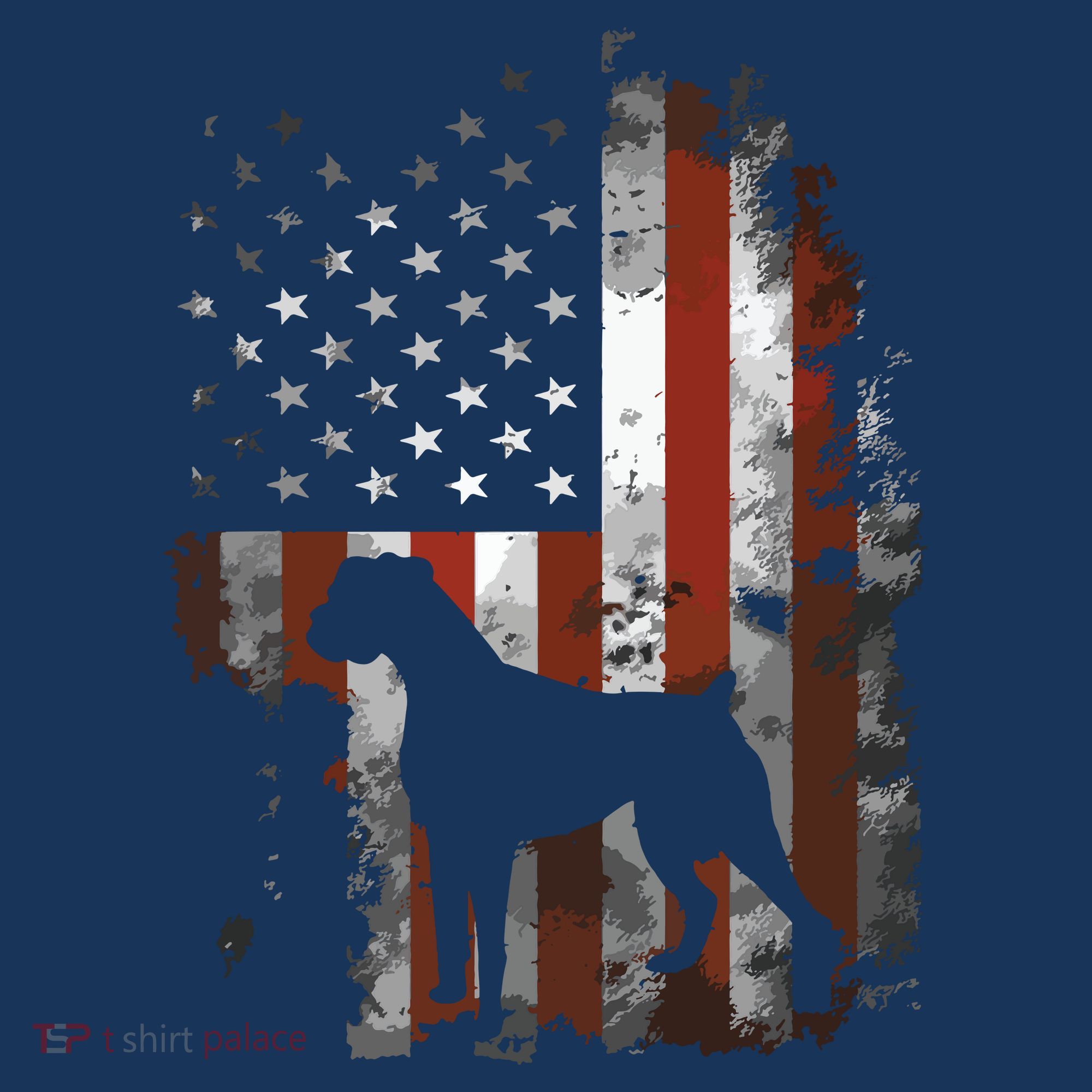 Boxer American Flag USA 4th Of July Dog Gifts T-Shirt