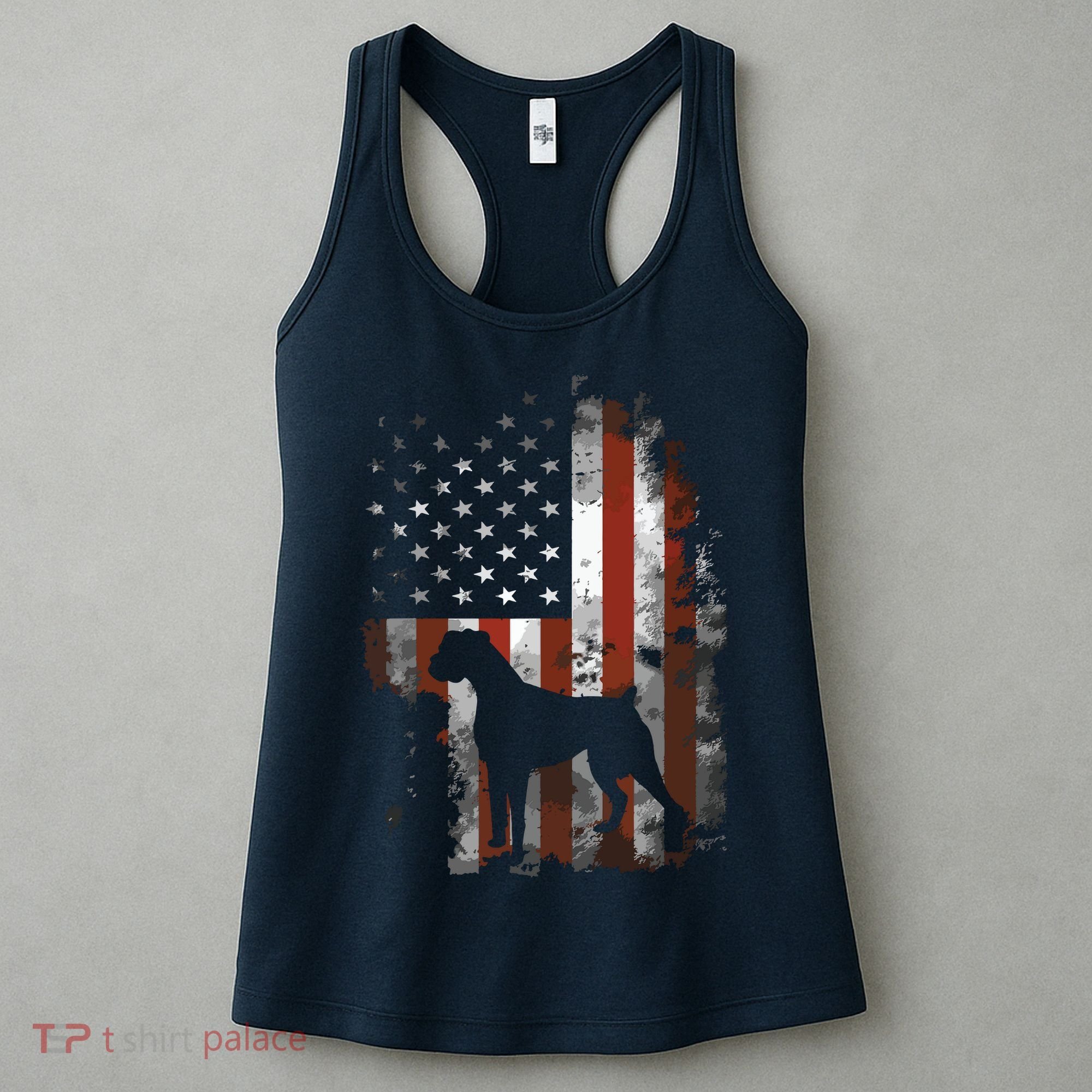 Boxer American Flag USA 4th Of July Dog Gifts Women's Tank Top