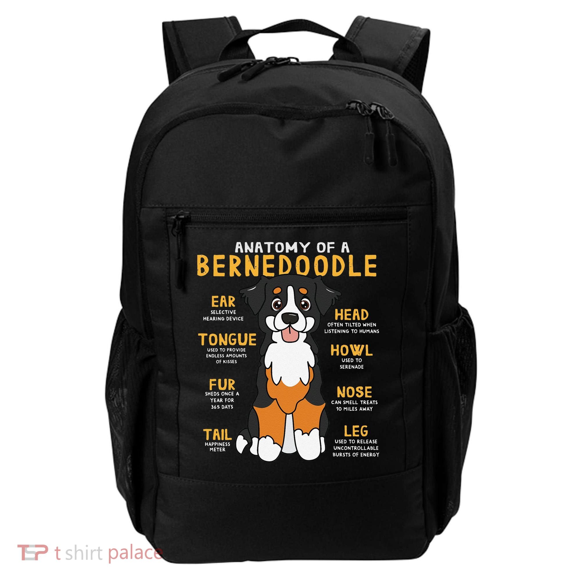 Bernedoodle Anatomy Funny Dog Mom Dad Cute Gift Backpack