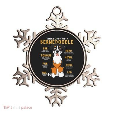 Bernedoodle Anatomy Funny Dog Mom Dad Cute Gift Ornament