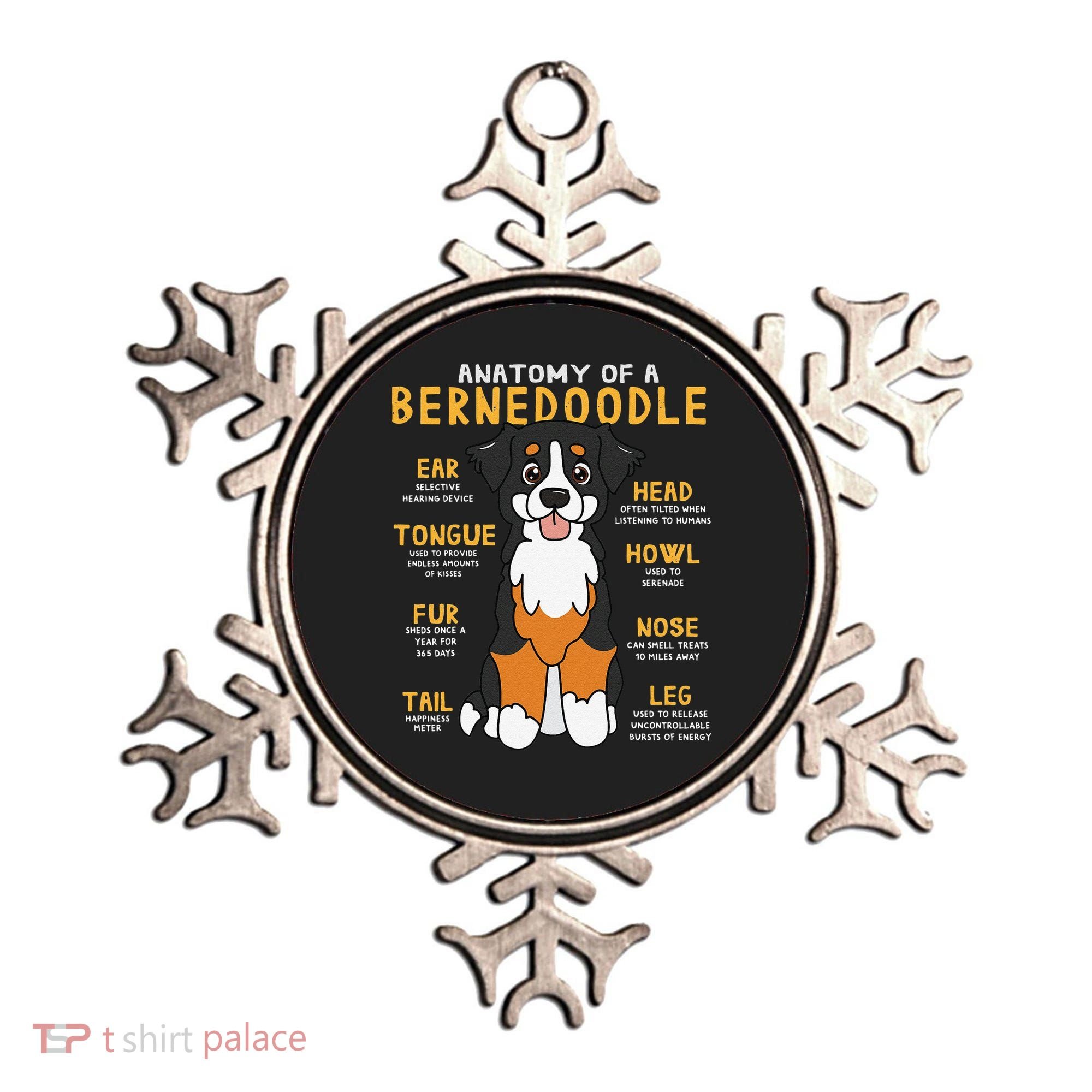 Bernedoodle Anatomy Funny Dog Mom Dad Cute Gift Ornament