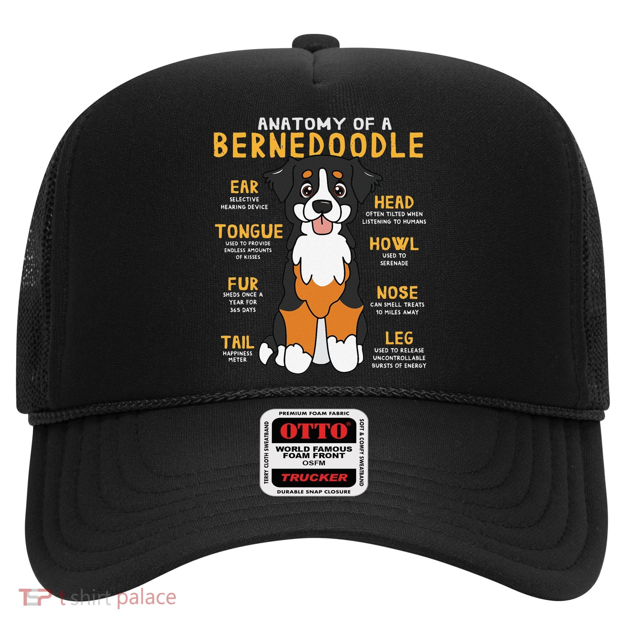Bernedoodle Anatomy Funny Dog Mom Dad Cute Gift Hat