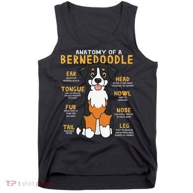 Bernedoodle Anatomy Funny Dog Mom Dad Cute Gift Tank Top