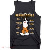 Bernedoodle Anatomy Funny Dog Mom Dad Cute Gift Tank Top thumb 0