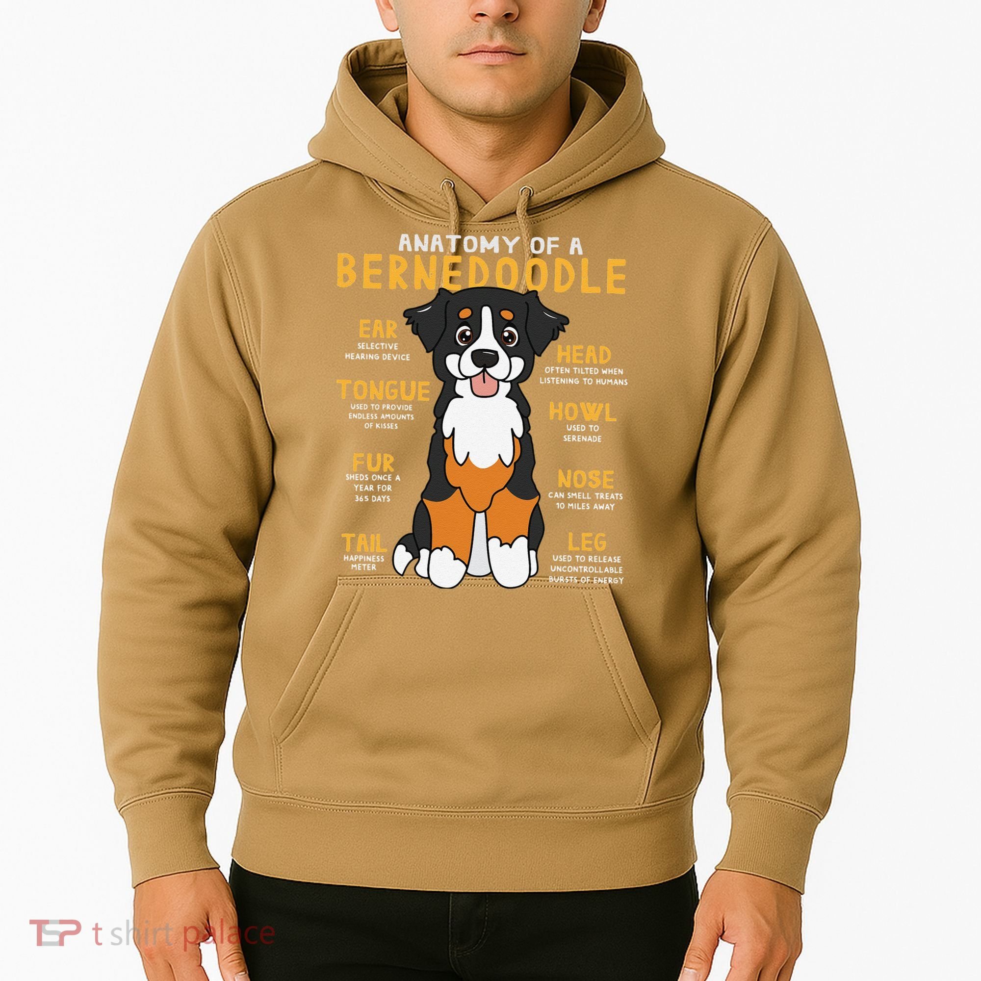 Bernedoodle Anatomy Funny Dog Mom Dad Cute Gift Hoodie