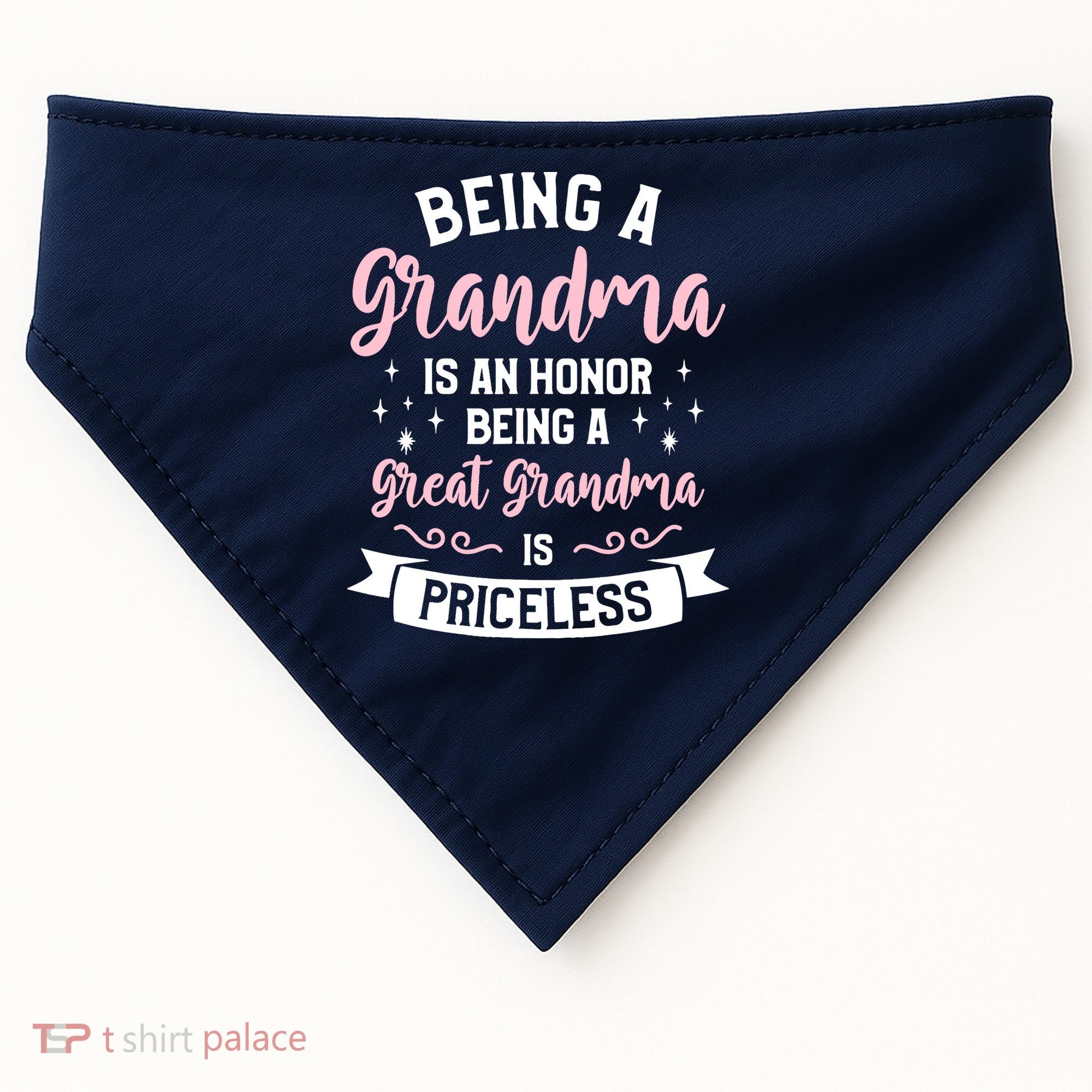 Being A Grandma Is An Honor Being A Great Grandma USA-Made Doggie Bandana