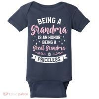Being A Grandma Is An Honor Being A Great Grandma Baby Bodysuit thumb 0