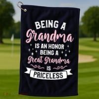 Being A Grandma Is An Honor Being A Great Grandma Golf Towel thumb 1