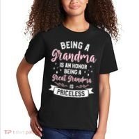 Being A Grandma Is An Honor Being A Great Grandma Kids T-Shirt thumb 2