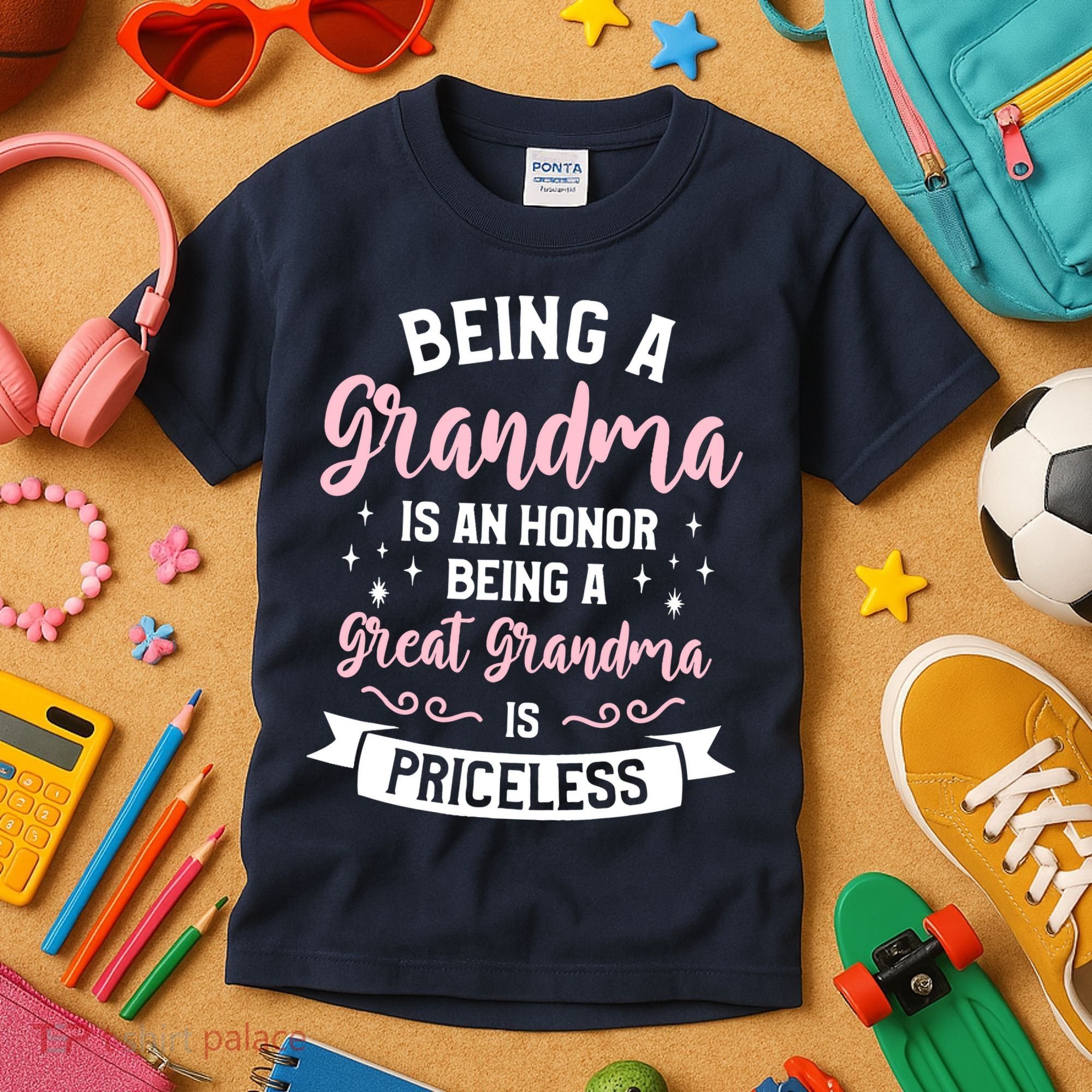 Being A Grandma Is An Honor Being A Great Grandma Kids T-Shirt