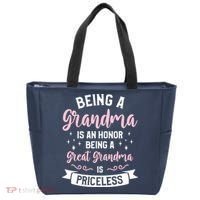 Being A Grandma Is An Honor Being A Great Grandma Tote Bag thumb 0