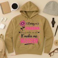 being a grandma doesn't make me old it makes me blessed Hoodie thumb 3